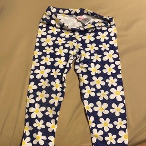 blue flower leggings